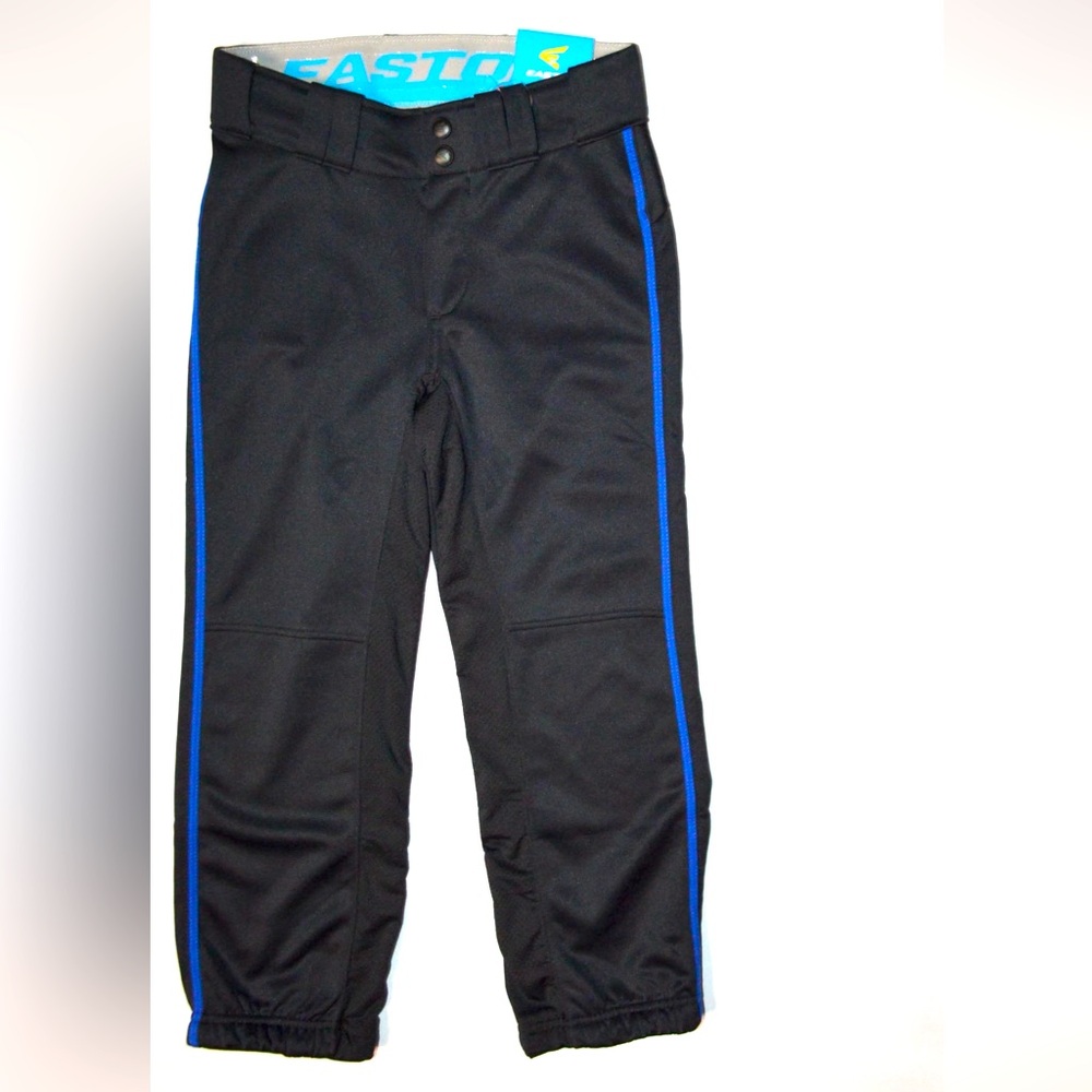 Easton Prowess Piped Pants Black/Royal Women's Softball Size XS (24"-26")